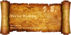 Verle Bianka névjegykártya